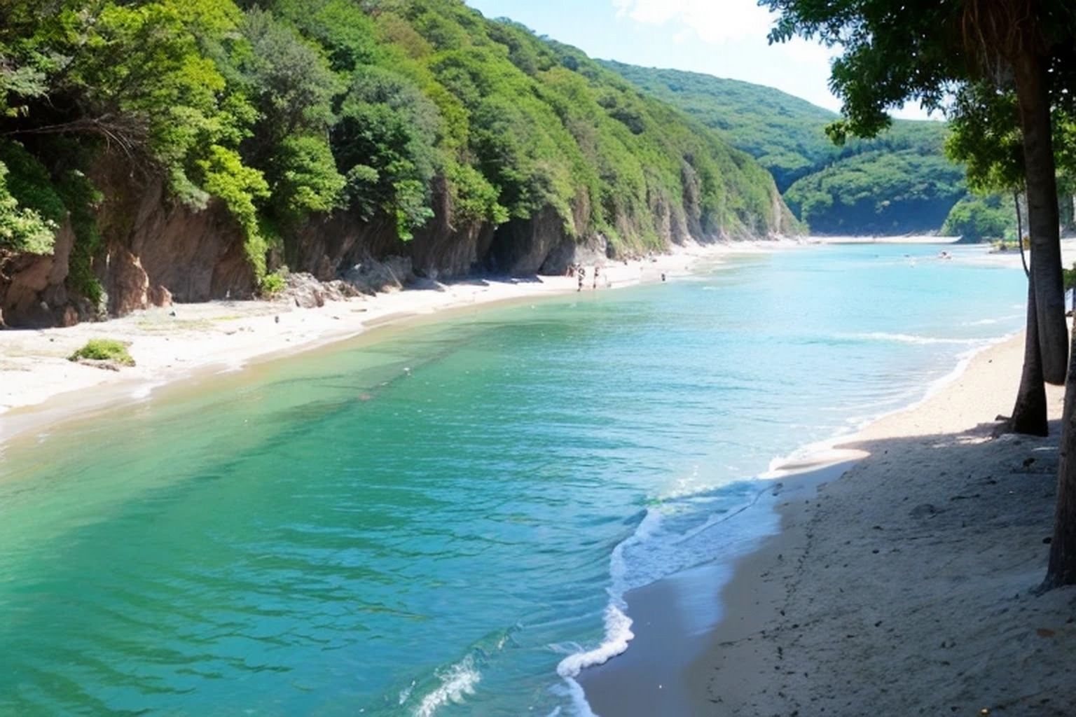 海・浜辺  背景素材 画像1