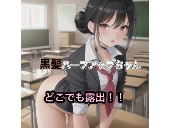 黒髪ハーフアップちゃんのどこでも露出！！