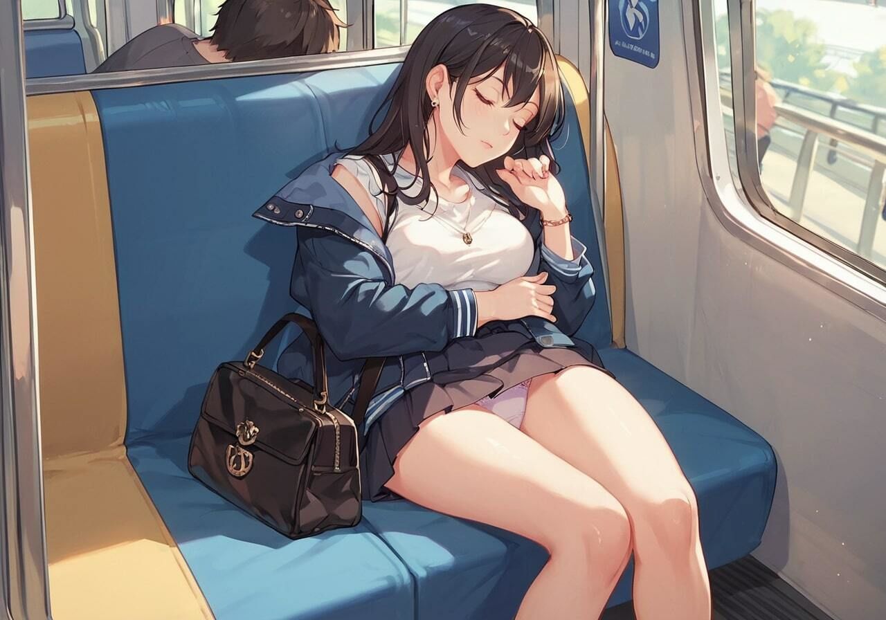 電車でムラムラ お姉さんの淫らな誘惑 画像2