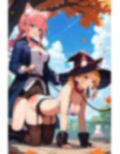 スパンキング大好きな女の子を連れて散歩ペットプレイイラスト72枚 画像2