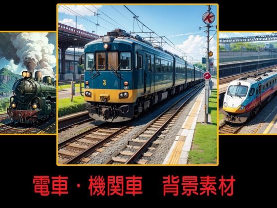 電車・機関車  背景素材