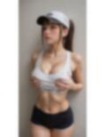 街で見かけたお姉さんのスポブラ姿がエロ過ぎて直視できない件/生成AIグラビア214枚 画像1