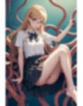 金髪メガネJK触手戯れパンチラ画像集 画像1