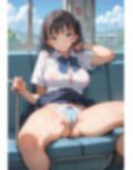 可愛い女子校生のパンティ濡れマン食い込み見せつけ 画像2