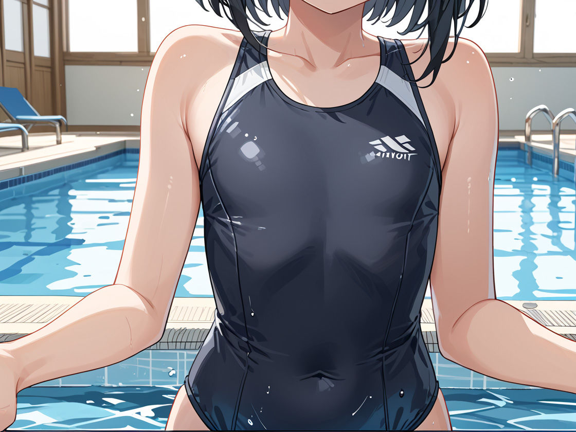 ちっぱい×スク水女子校生の性事情 画像4