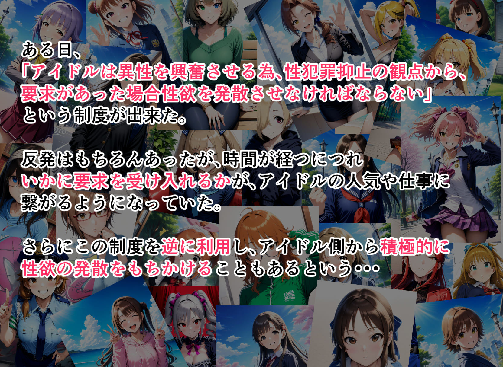 アイドルは異性を興奮させるので、責任を取って欲求を解消させないといけなくなりました【2コマCG集】 画像1