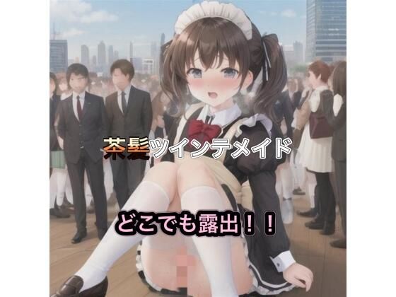 そんなイケナイ子の野外露出記録【茶髪ツインテメイドのどこでも露出！！】