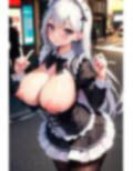 街角露出に目覚めた巨乳メイド 画像1
