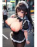 街角露出に目覚めた巨乳メイド 画像4