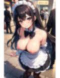 街角露出に目覚めた巨乳メイド 画像6