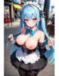 街角露出に目覚めた巨乳メイド 画像7