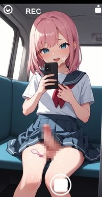 【制服】ち◯ぽバキバキの男の娘が電車内で変態行為 画像2