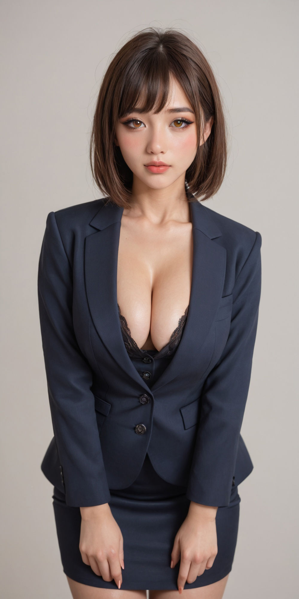 ［生成AIグラビア］巨乳OLのエッチな姿 画像1