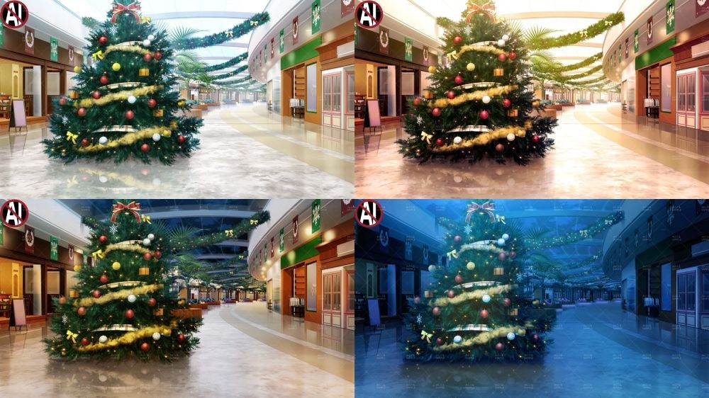 みにくる動く背景素材集『ショッピングモールのクリスマス』 画像2