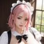 【AIグラビア巨乳美女写真集】Vol.17ピンク髪メイドの天使さん センシティブまとめ