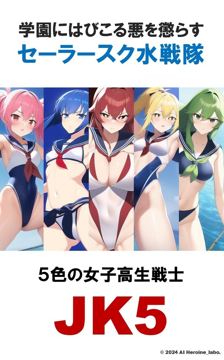 AI妄想美少女シリーズ-42 【セーラースク水戦隊JK5】5人のヒロインズ！えっちに鍛えた肢体編 画像2