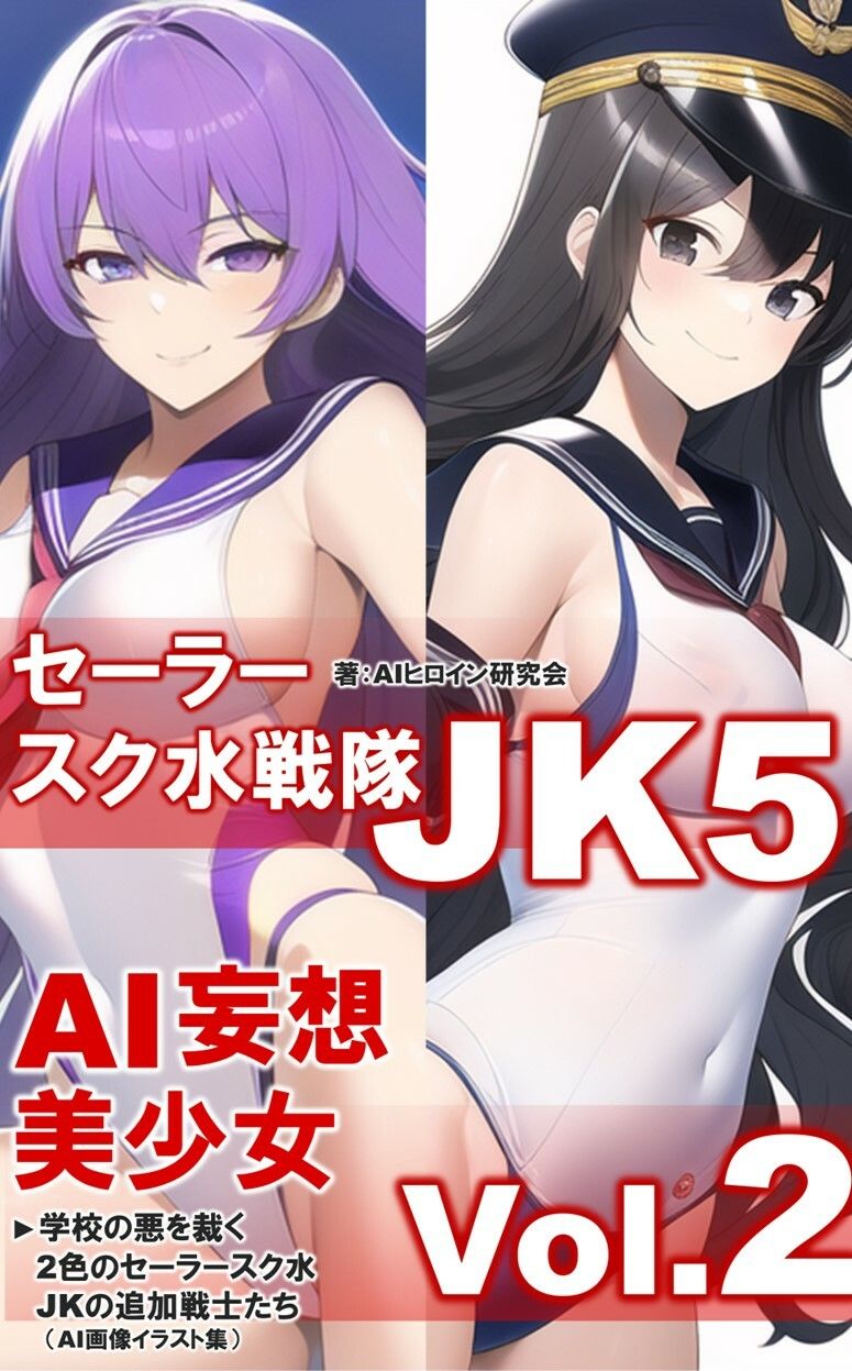 AI妄想美少女シリーズ-43 【セーラースク水戦隊JK5】2人の追加ヒロインズ！えっちに鍛えた肢体編 画像1