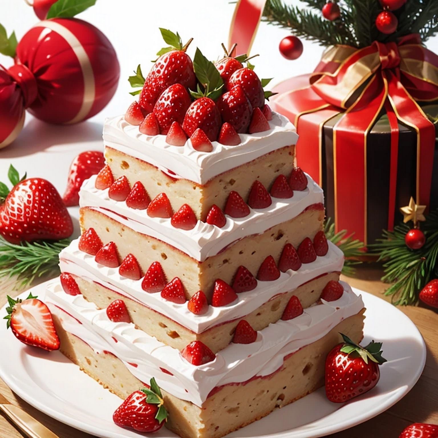 クリスマスケーキ 素材 画像1