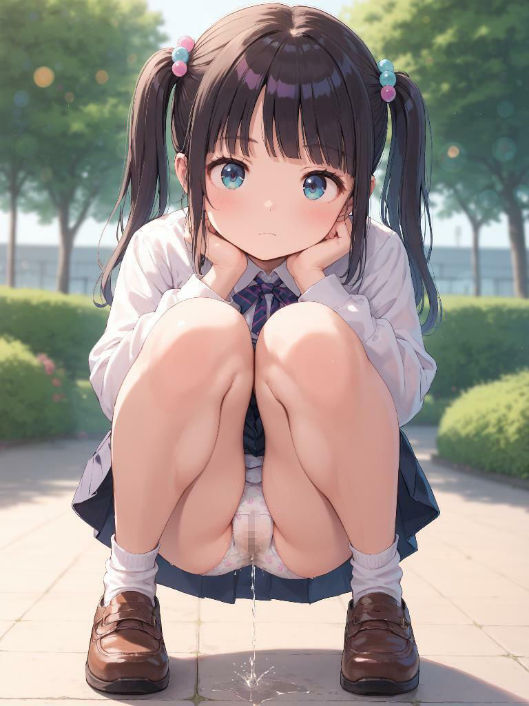 かわいい女の子がパンツをはいたままおしっこをおもらししている画像集1 画像1