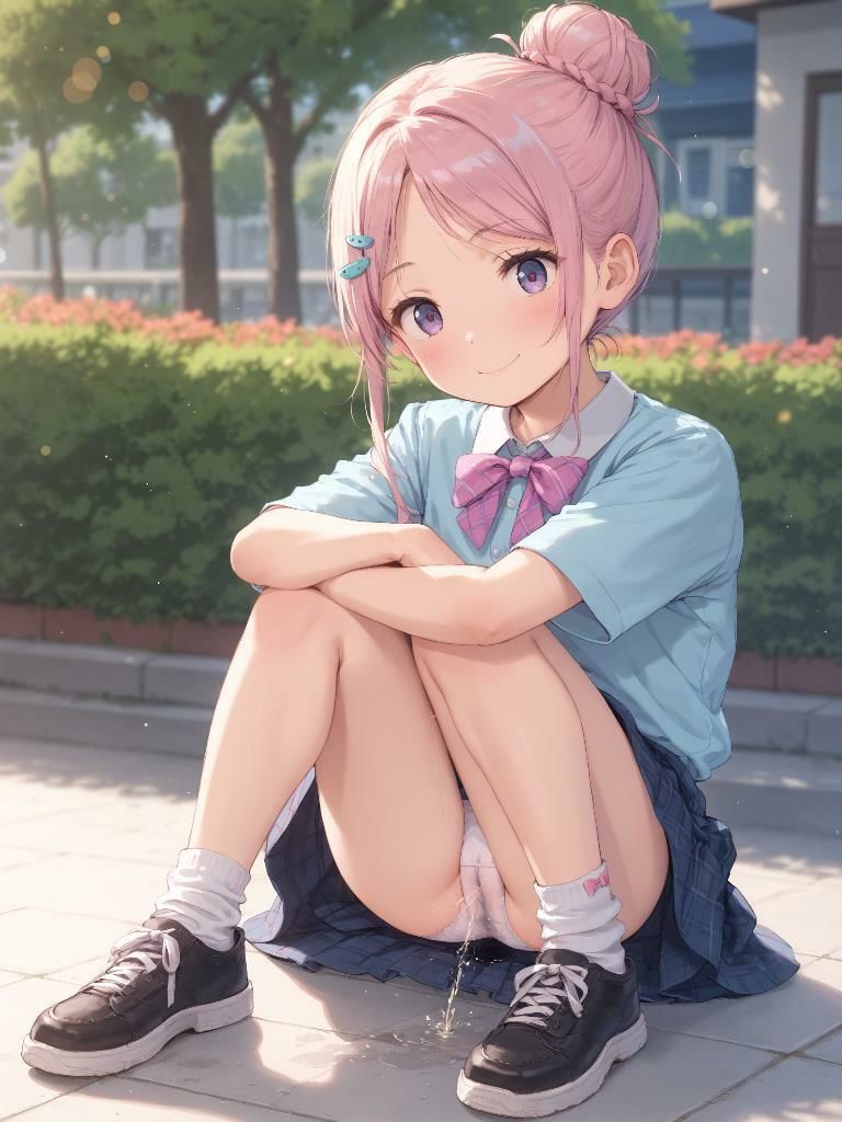 かわいい女の子がパンツをはいたままおしっこをおもらししている画像集1 画像8