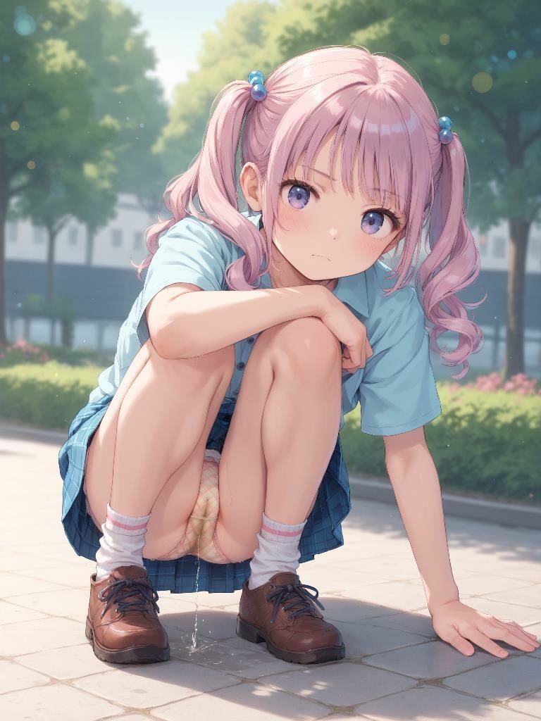 かわいい女の子がパンツをはいたままおしっこをおもらししている画像集1 画像9