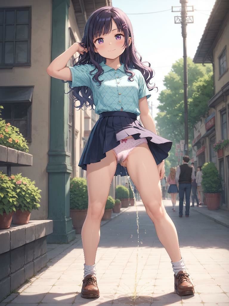 かわいい女の子がパンツをはいたままおしっこをおもらししている画像集2 画像4