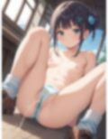 かわいい女の子が（ほぼ）パンツ1枚でおしっこをおもらししている画像集1 画像7