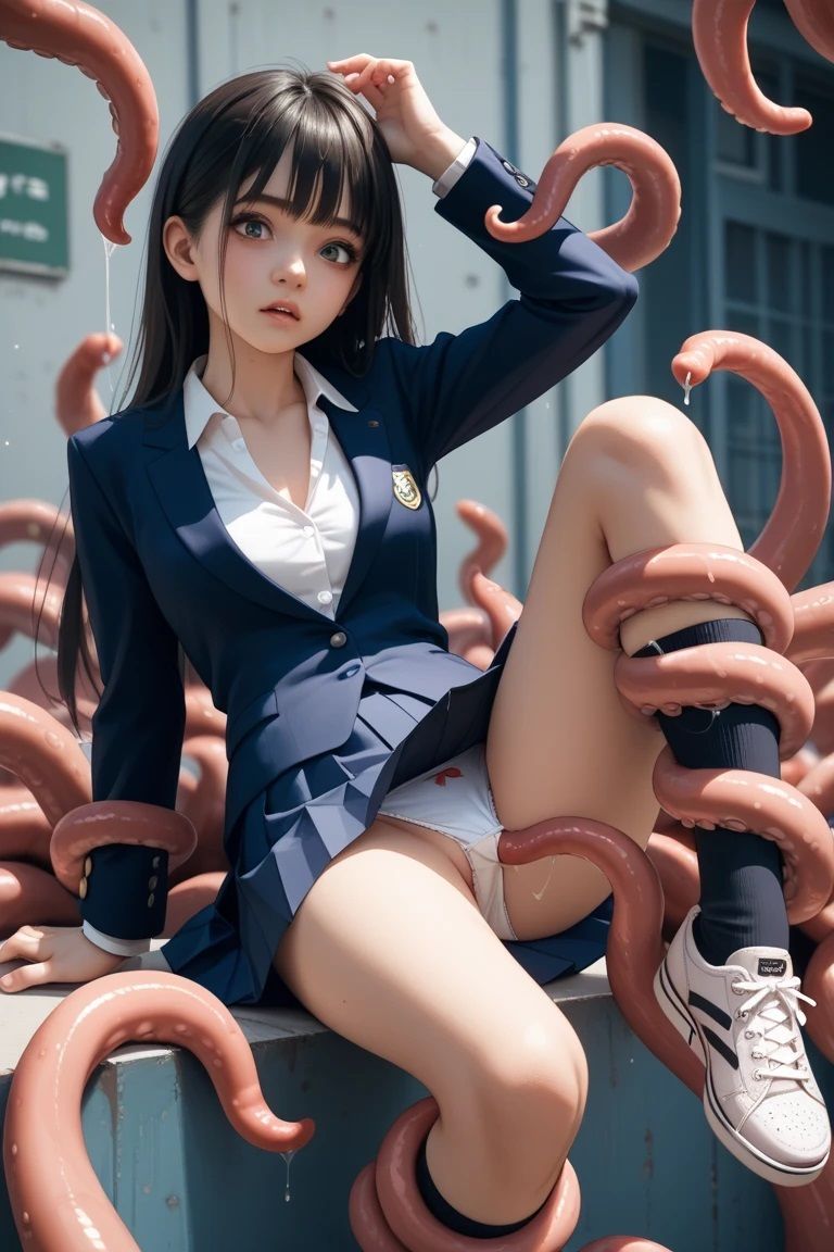 黒髪JK触手襲撃パンチラ画像集 画像4