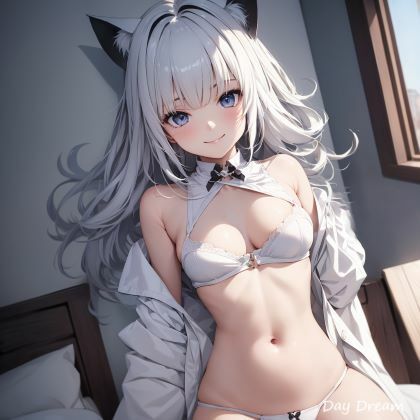 猫耳ベッドルーム（白/黒） 画像3