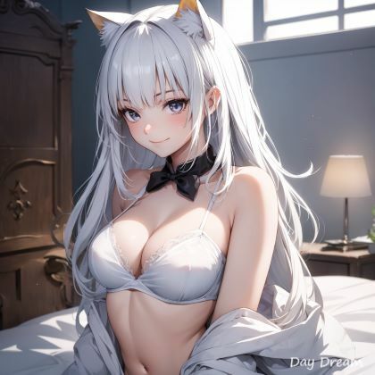 猫耳ベッドルーム（白/黒） 画像5