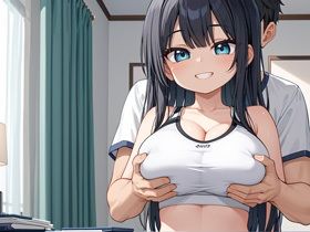 妹のムチムチ巨乳を揉みしだく 画像4