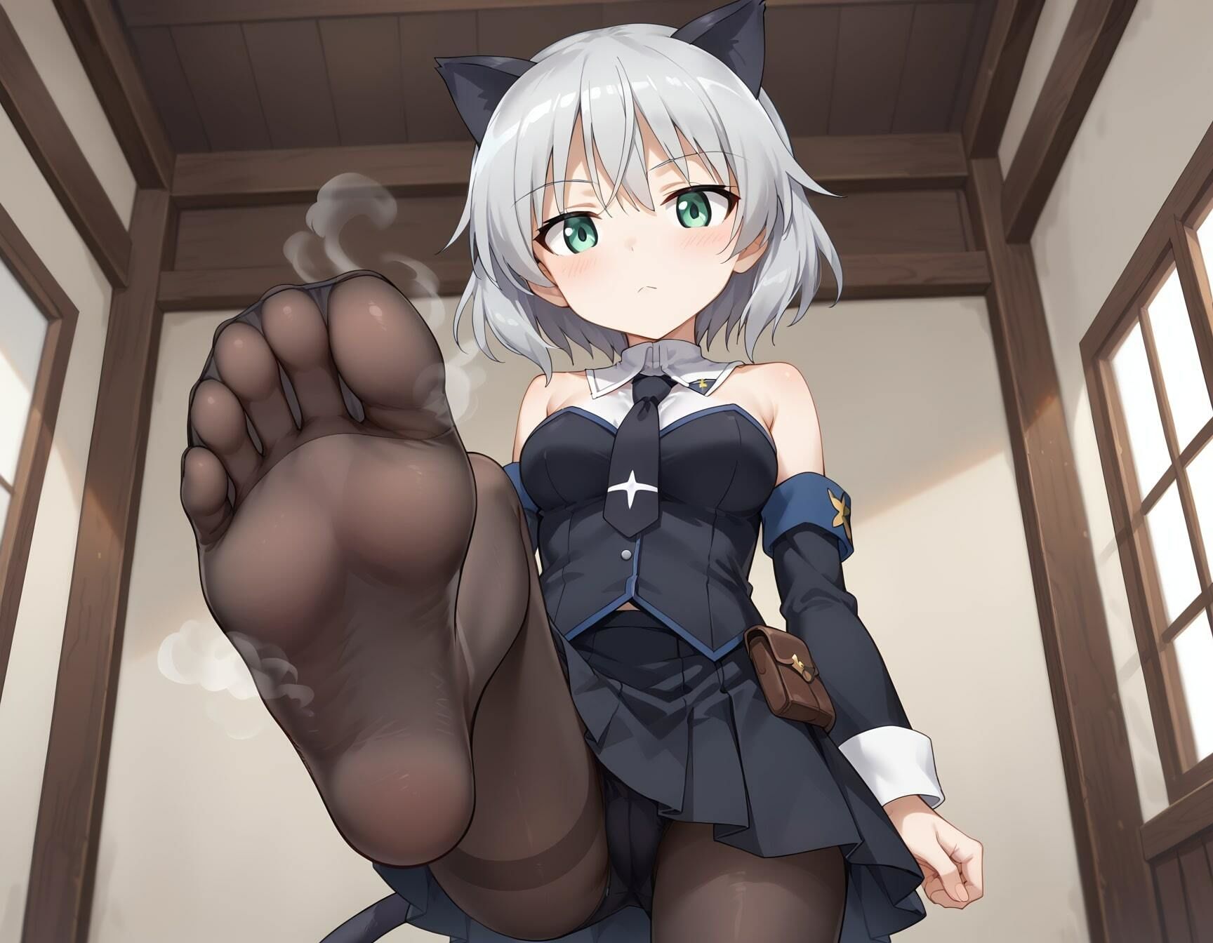 ストパンイラストエロ画像_黒猫要素とさーにゃっぱいが特徴なサーニャちゃんのエッチな画像集1