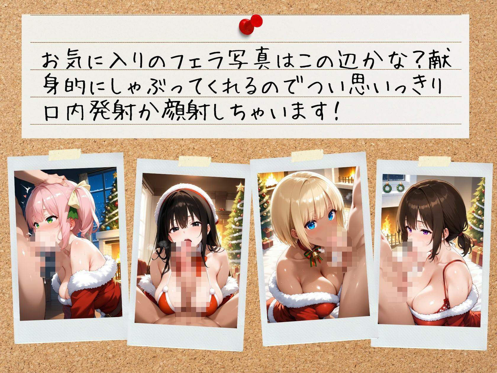 クリスマスにセフレ達の生ハメ写真公開します 〜4人のコスプレサンタ〜 ロング版 画像7