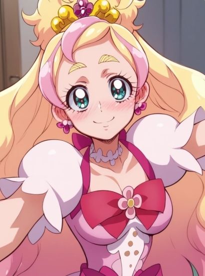 GO！プリンセスプリキュアのキュアフローラから送られてきた自撮り写真 画像1