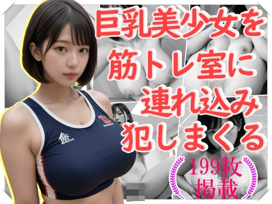 巨乳美少女を筋トレ室に連れ込み犯しまくる