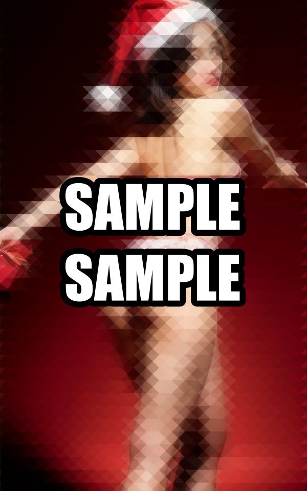 サンプル画像5:サンタコスプレの振り向き美女(あげせん) [d_494373]