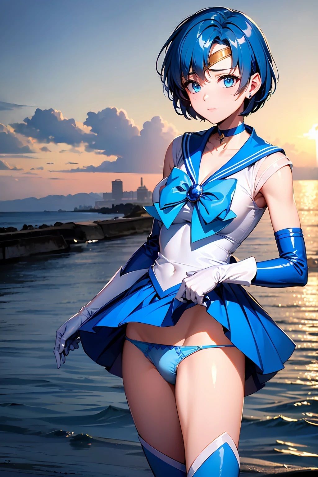 サンプル画像3:セーラーマー〇ュリー  ビーチでぱんちら（120枚）(ひぐまアート) [d_494445]