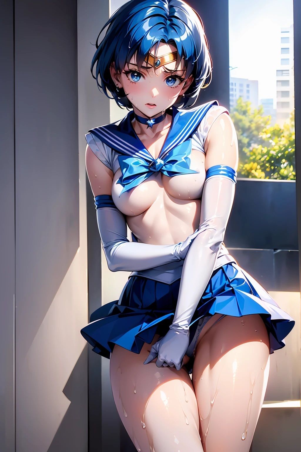 サンプル画像4:セーラーマー〇ュリー  ビーチでぱんちら（120枚）(ひぐまアート) [d_494445]