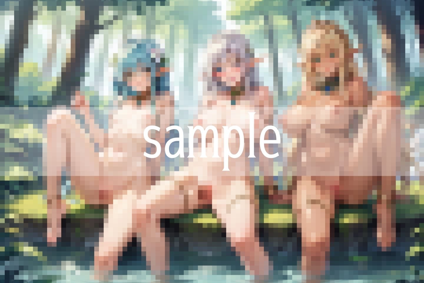 サンプル画像2:エルフの森…異世界へ行ったら…子作り希望の彼女たちが濡らして待っていた(ぴんぴんの時間) [d_494780]