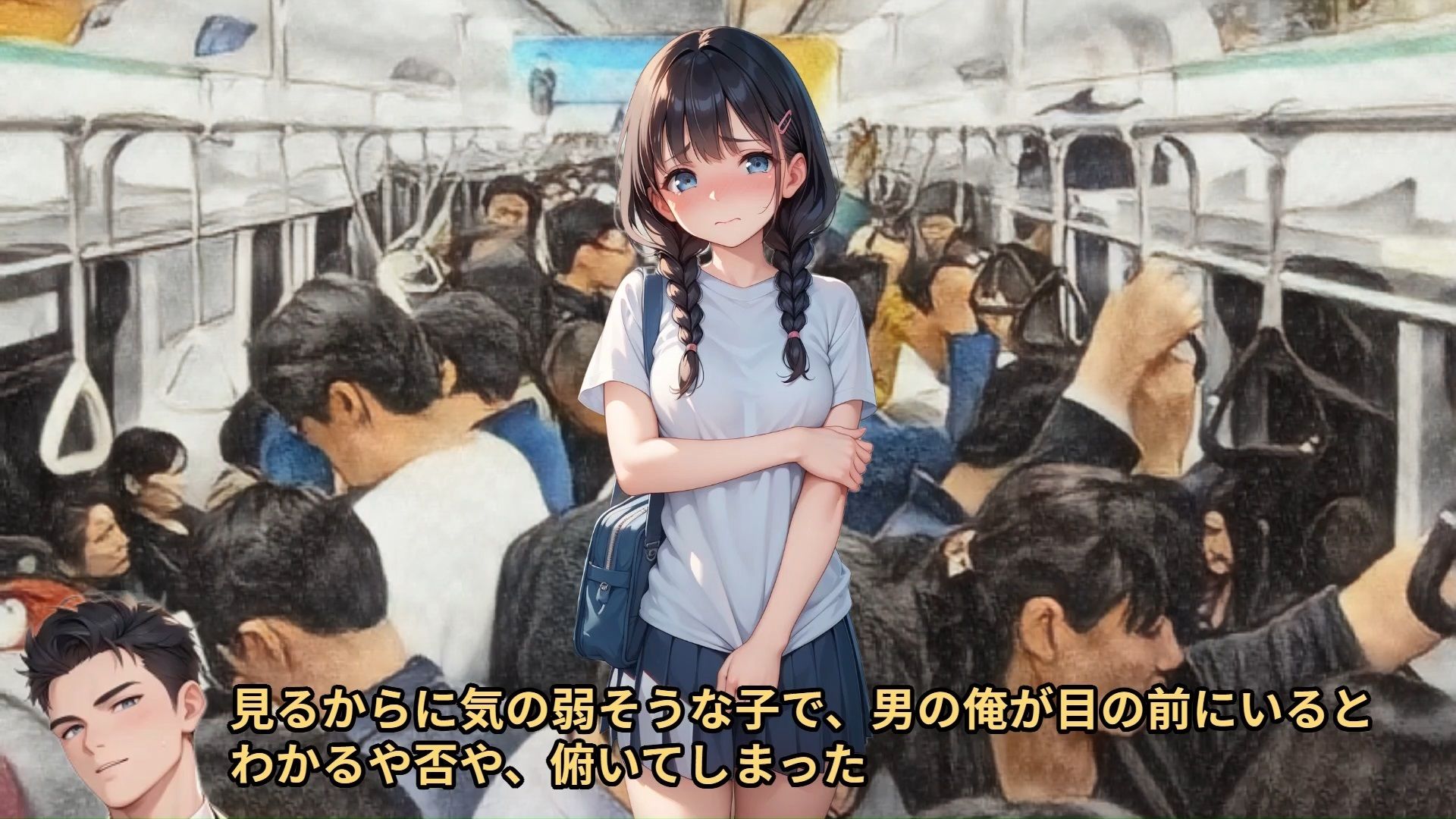 【完全痴●マニュアル】満員電車で痴●された気の弱い少女が、両親の借金のカタに痴●再現ドキュメンタリーに出演させられ、セカンドレ●プされる話2