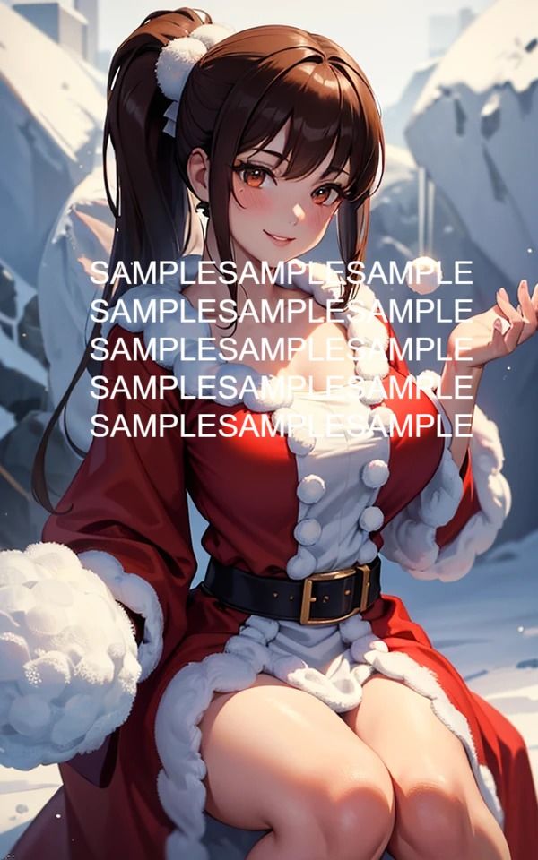 サンプル画像5:サンタコスプレ美女イラスト集(ぽっけぽけ) [d_496128]