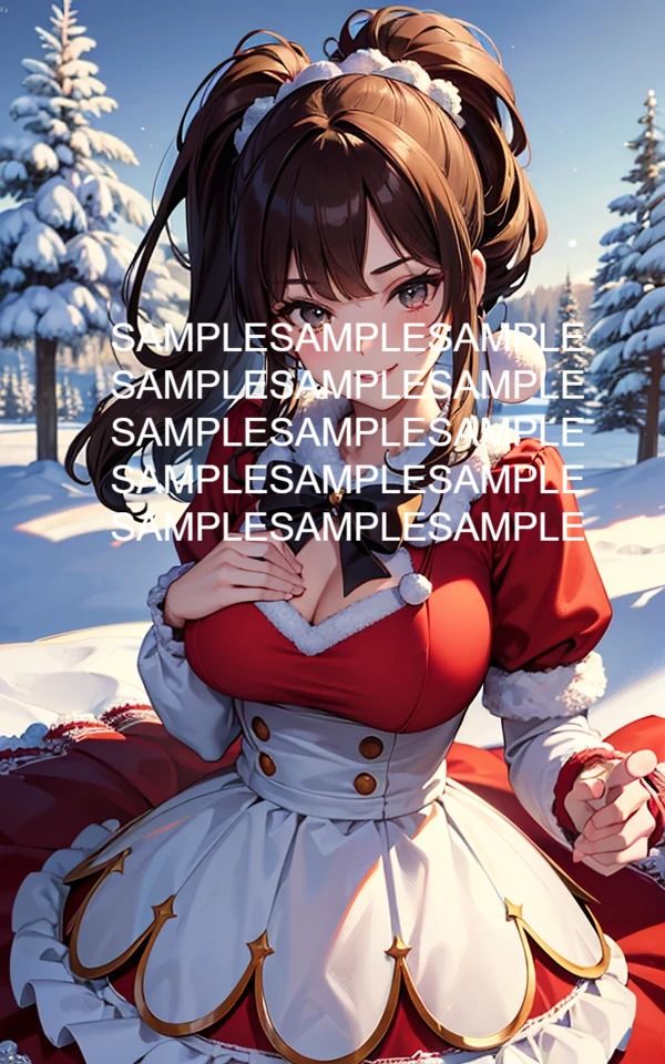サンプル画像6:サンタコスプレ美女イラスト集(ぽっけぽけ) [d_496128]