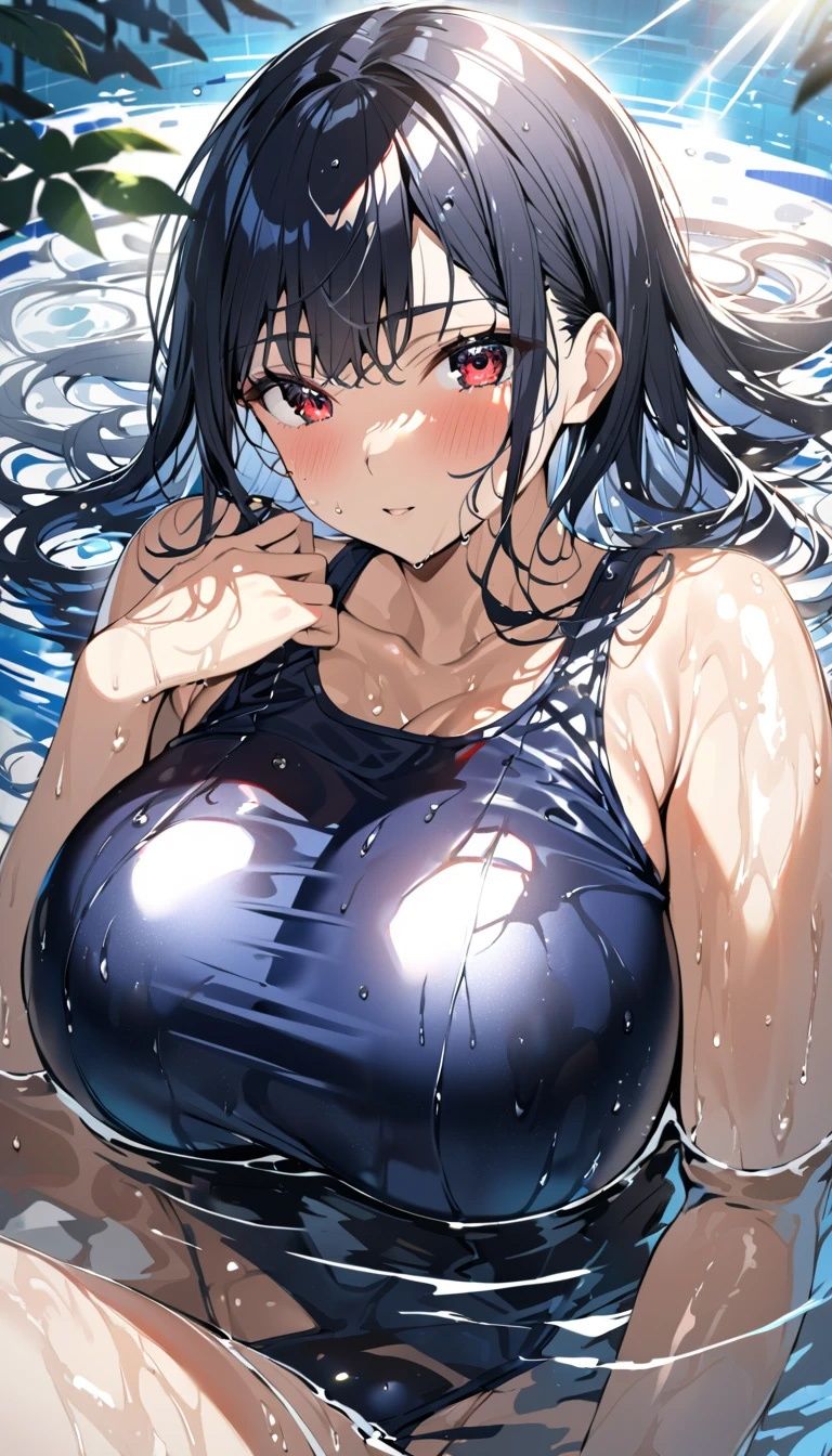 巨乳水着美女【妄想イラスト美女図鑑vol.156】 画像6