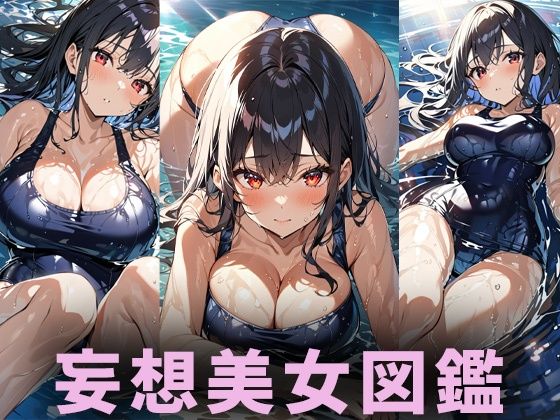 巨乳水着美女【妄想イラスト美女図鑑vol.156】