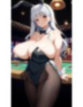 爆乳バニーガール美女【妄想イラスト美女図鑑vol.158】 画像3