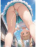 かわいい女の子がパンツをはいたままおしっこをおもらししているのを下から眺めている画像集2 （顔あり） 画像10