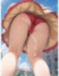 かわいい女の子がパンツをはいたままおしっこをおもらししているのを下から眺めている画像集3 （顔なし/5MP） 画像3