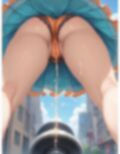 かわいい女の子がパンツをはいたままおしっこをおもらししているのを下から眺めている画像集3 （顔なし/5MP） 画像6