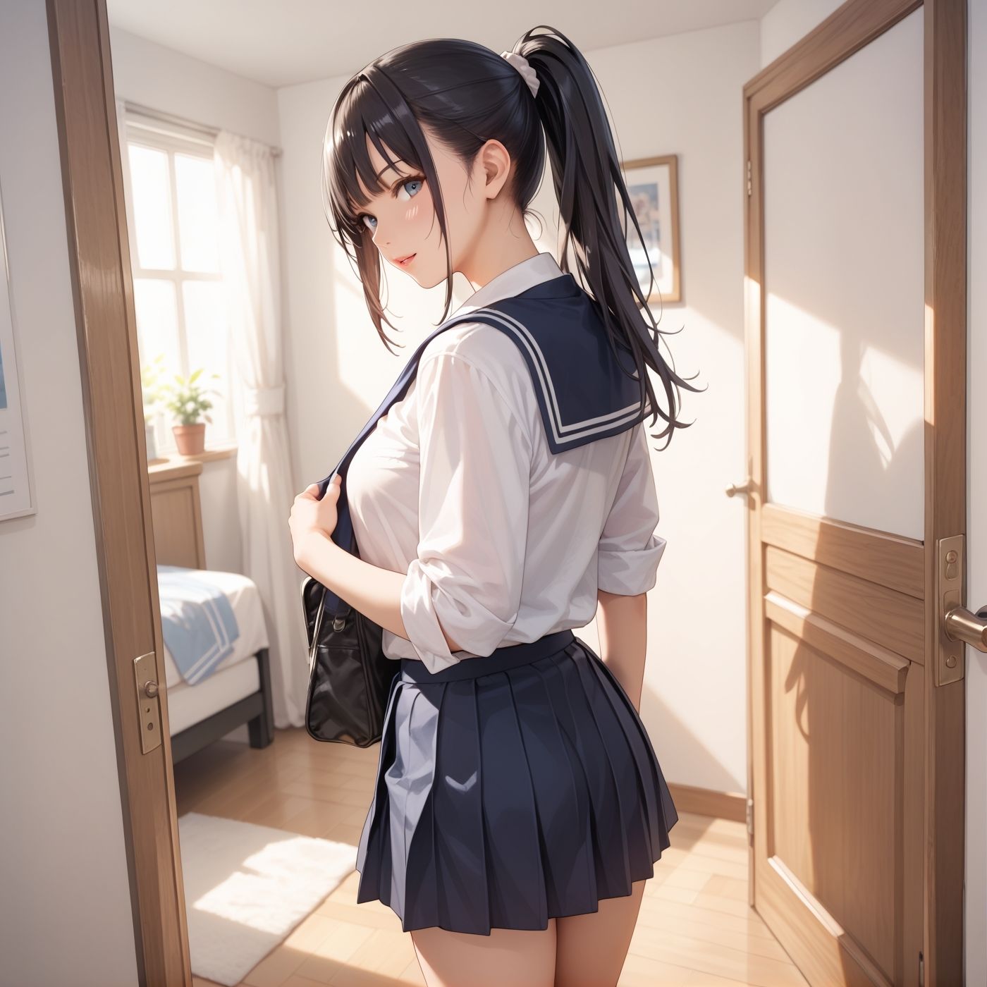 大人びた年下の幼馴染と一日お泊り！？【制服からの美麗な全身収録？】_2