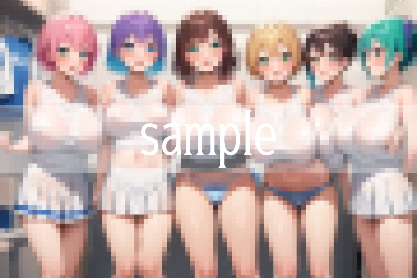 サンプル画像3:爆乳が集まる透けチア部…いっぱい勃ってくださいね(ぴんぴんの時間) [d_499737]